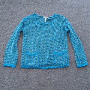 BLUE GOLD SWEATER TOP